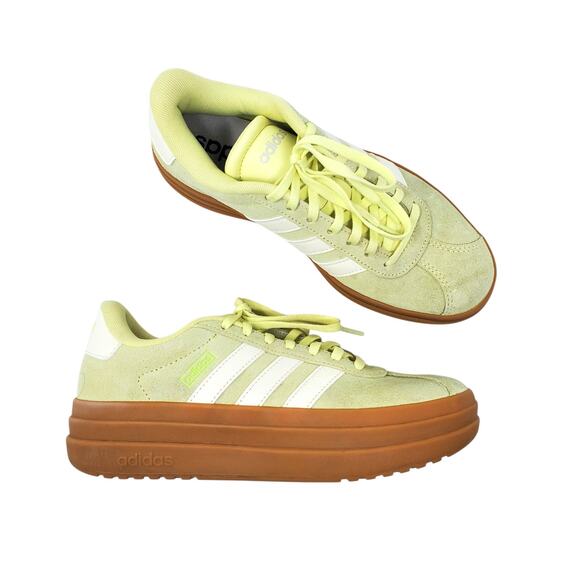 adidas Shoes - Adidas VL Court Bold Platform Sneaker Shoes Ice Yellow Lucid Lemon JI1784 Size 7